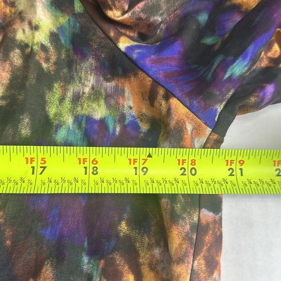 & Other Stories Watercolor Ruffle Midi Wrap Dress Womens Size 4 Boho - Picture 14 of 16